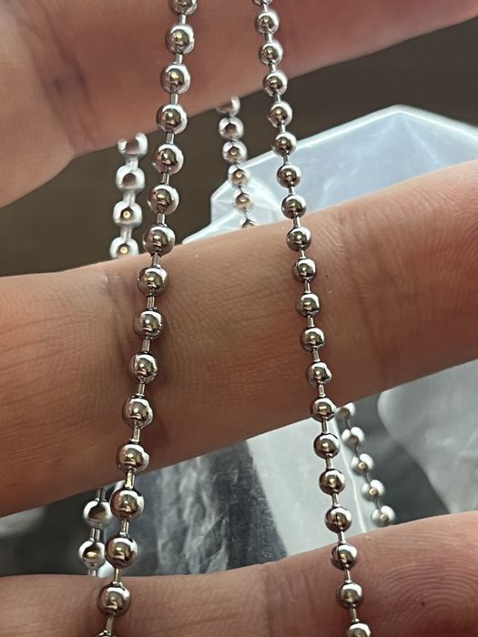 Міцний ланцюжок для армійського жетона dogtag. Кульковий, бампер жетон