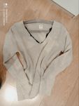 Luźny beżowy sweter 36/38 S M Sinsay z koronką