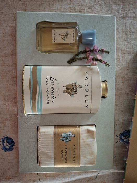 Yardley set muito antigo na caixa perfume perfumaria vintage