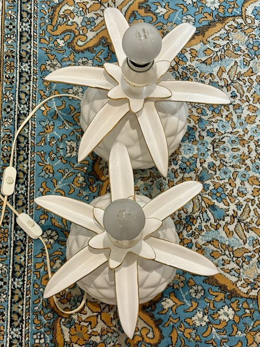 Para Designerskich Lamp Pineapple Włochy lata 1970te