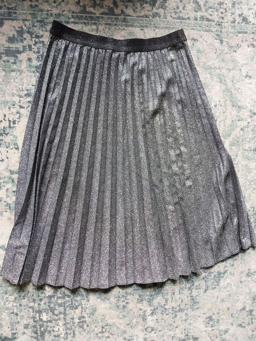 Spódniczka plisowana srebrna M/L