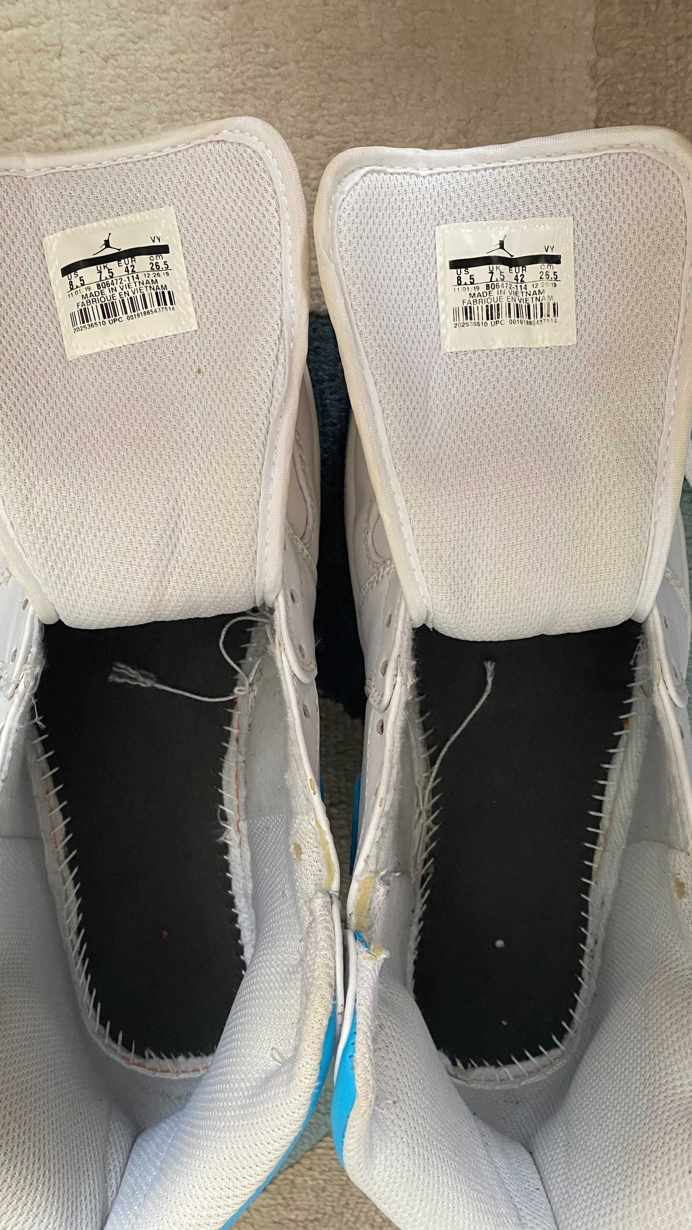 Buty męskie Nike Air Jordan 1 Mid UNC r. 42, stan bardzo dobry