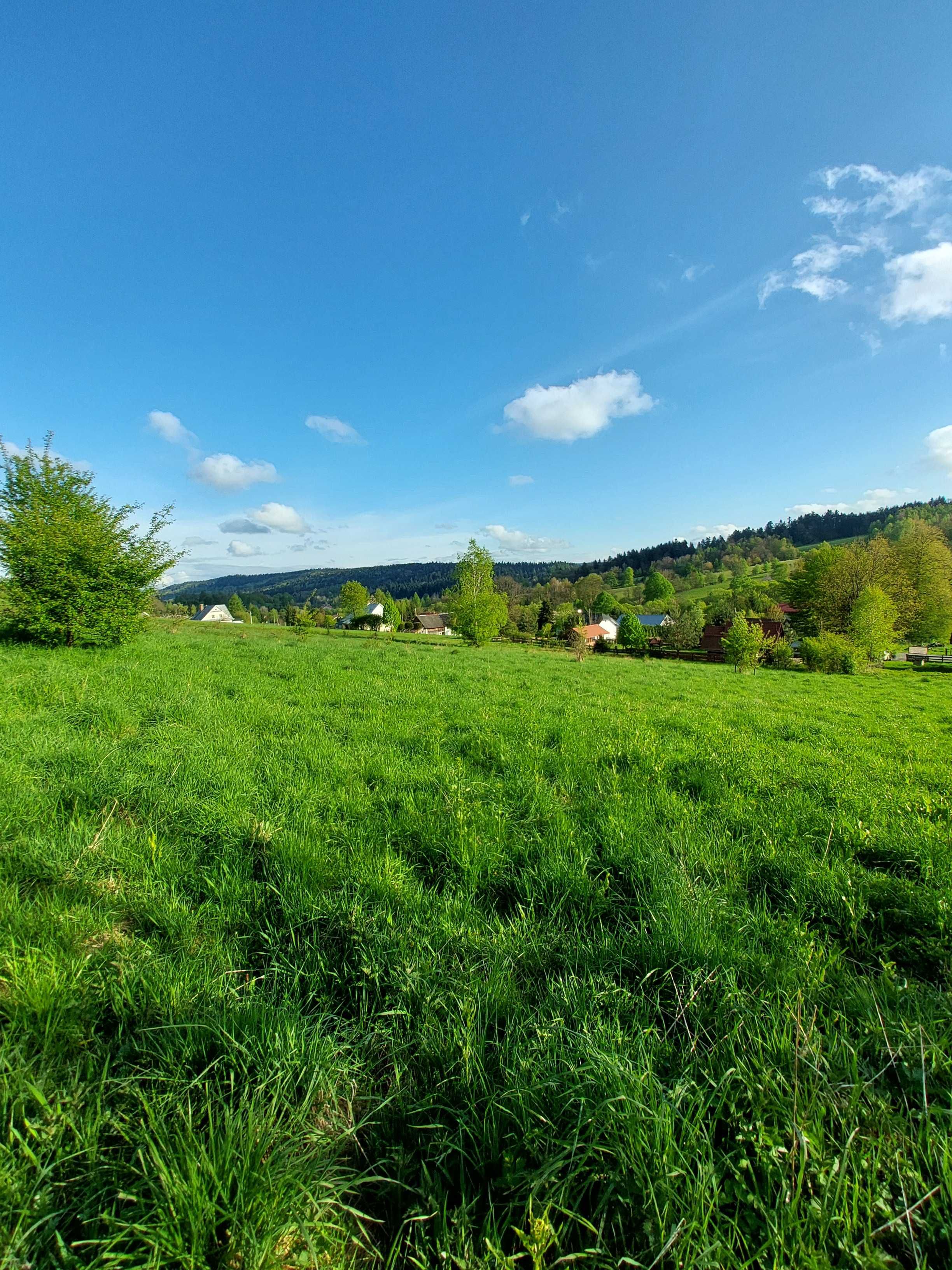 Działka  Bieszczady .warunki zabudowy na 4 domy. Widokowa i słoneczna