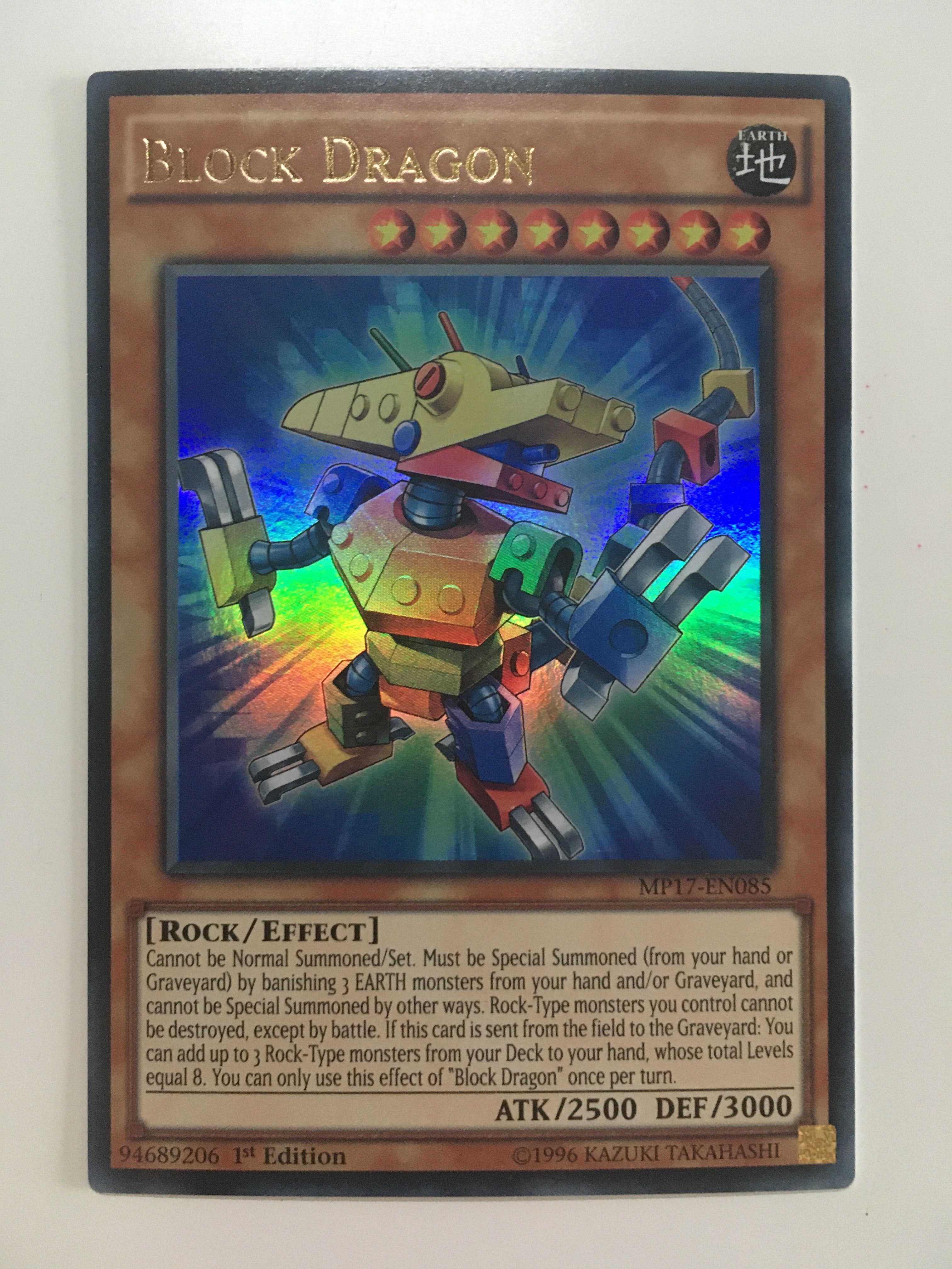 Karta Karty Yu-Gi-Oh! MP17-EN085 Block Dragon 1ST EDITION