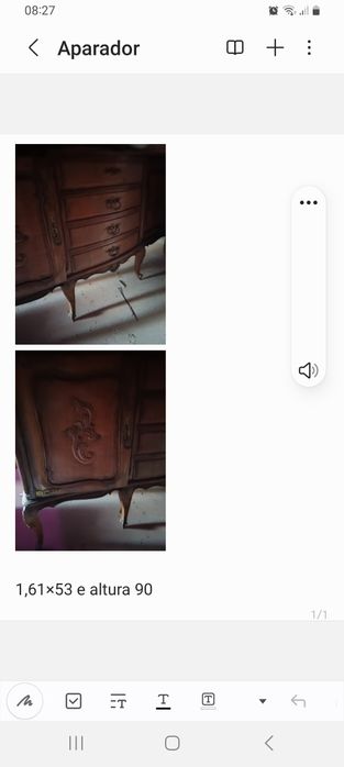 Cristaleira e aparafor antigos