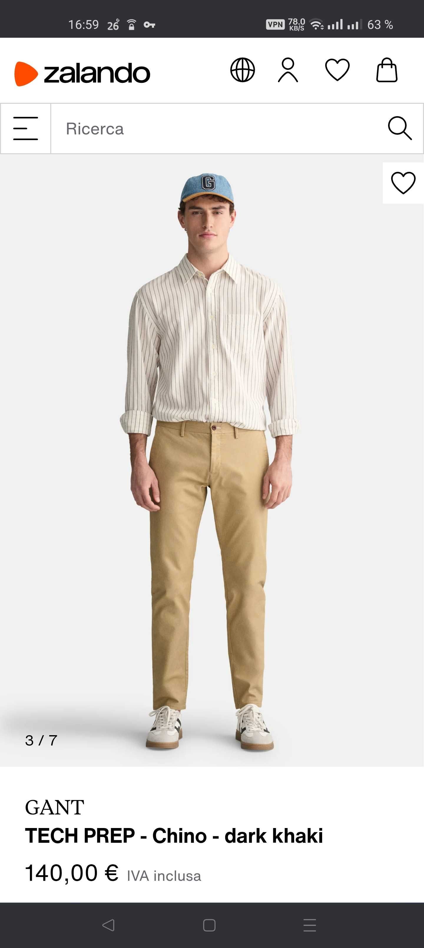 Джинсы (chino Gant USA w34 stretch beidge.