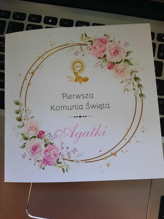 Zaproszenia na komunię/chrzest