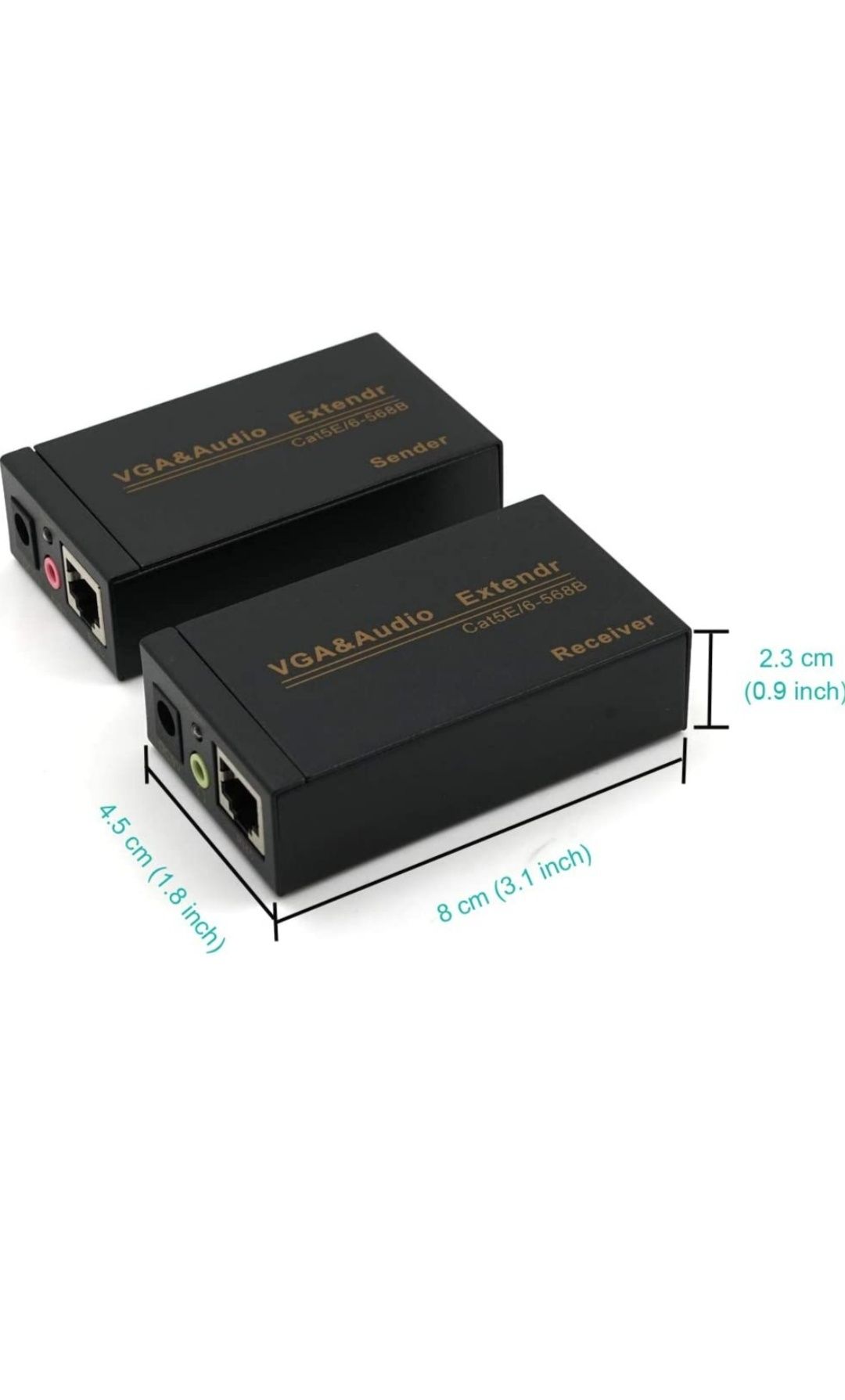 Adapter  sygnału VGA do RJ45 Cat6 kabel sieciowy