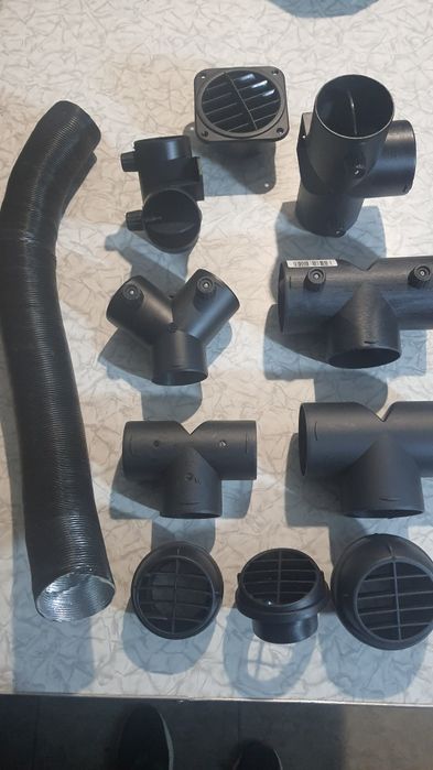 Тройник на гофру 60мм, 75мм, на автономку, дефлектор, WEBASTO, трійник