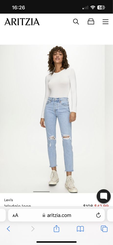 Spodnie jeans Levi’s 34 wedgie icon