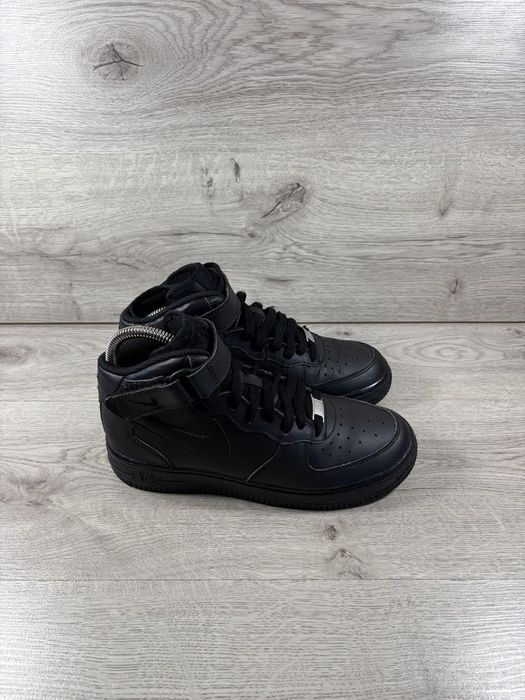 Зимові Nike Air Force 1'07 Mid Black хутро