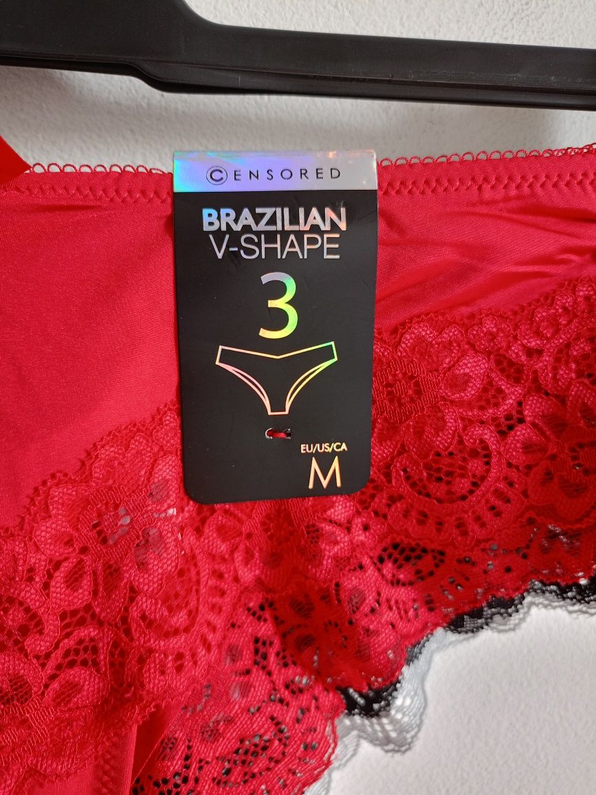 Brazylian sexsowene i wygodne 3 pack Censored nowe roz M
