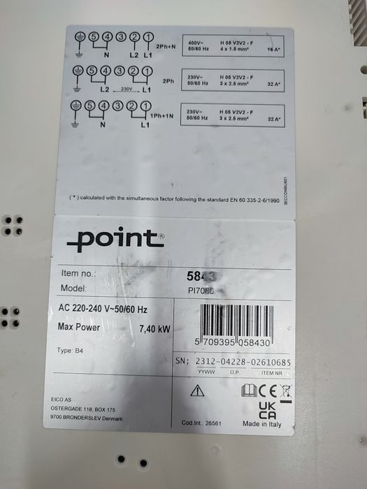 Вбудована індукційна поверхня Point 80 см Італія 2023 рік