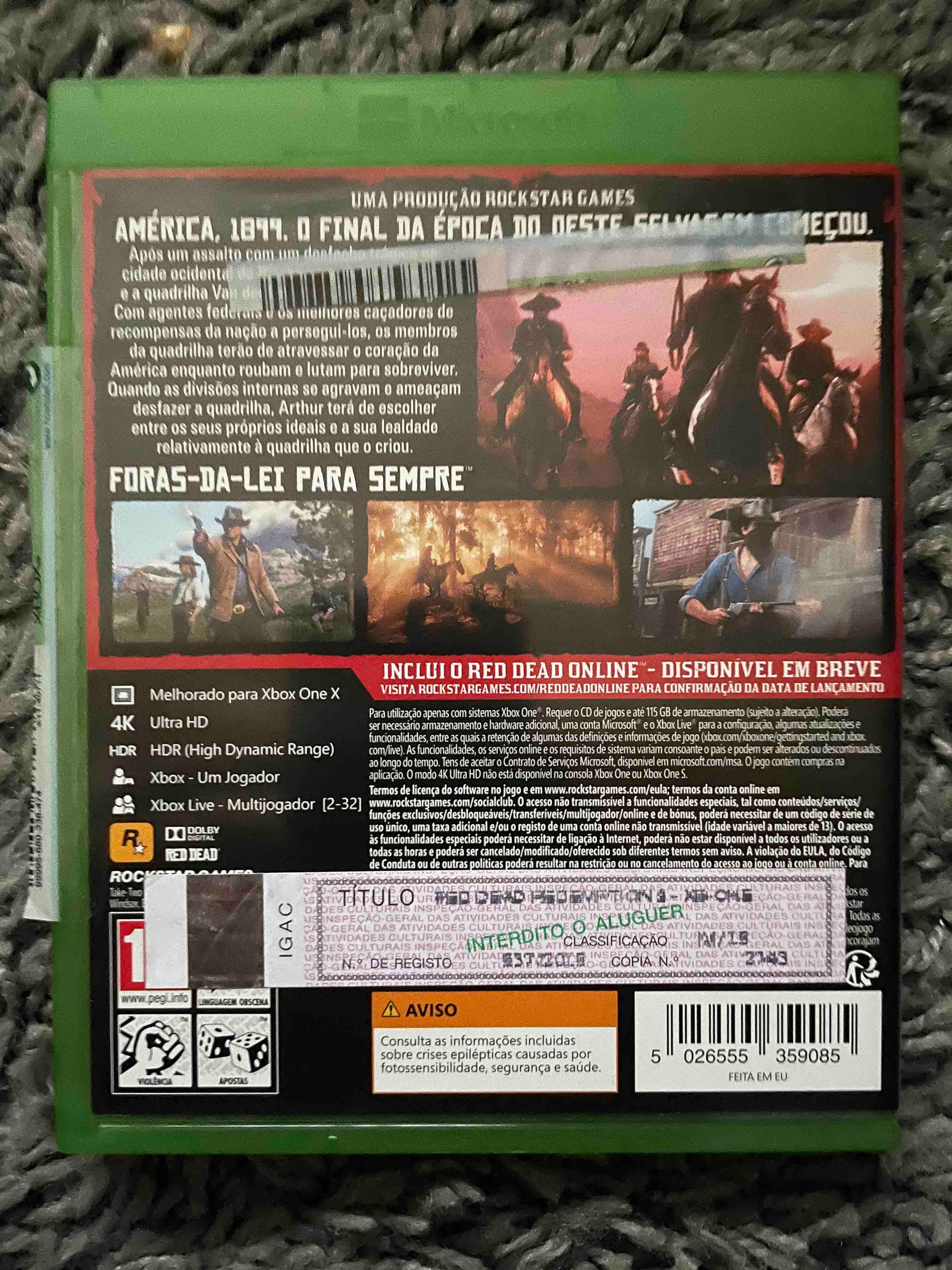 Jogo Xbox Red Dead Redemption 2