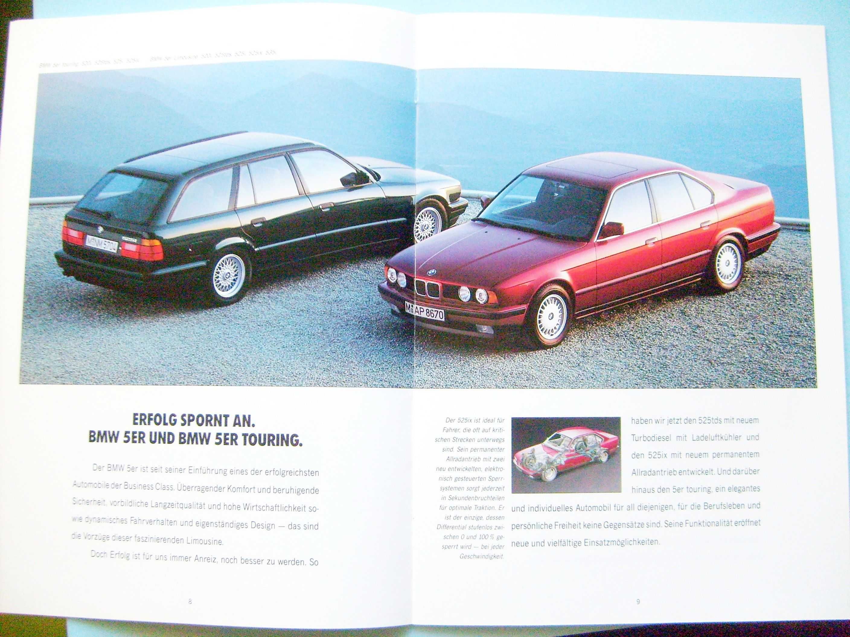 BMW 1992 / 3 E30 + E36, 5 E34 + M5, 7 E32, 8 E31 / prospekt 20str. BDB