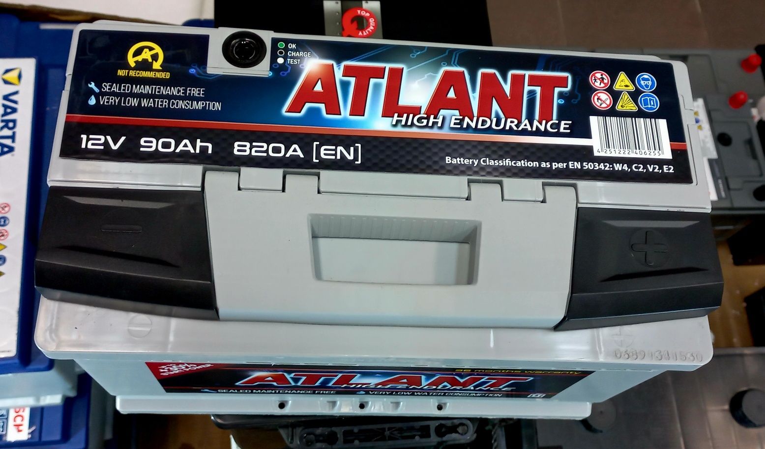 Akumulator ATLANT 12V 90AH 820A Nowy 3 lata gwarancji