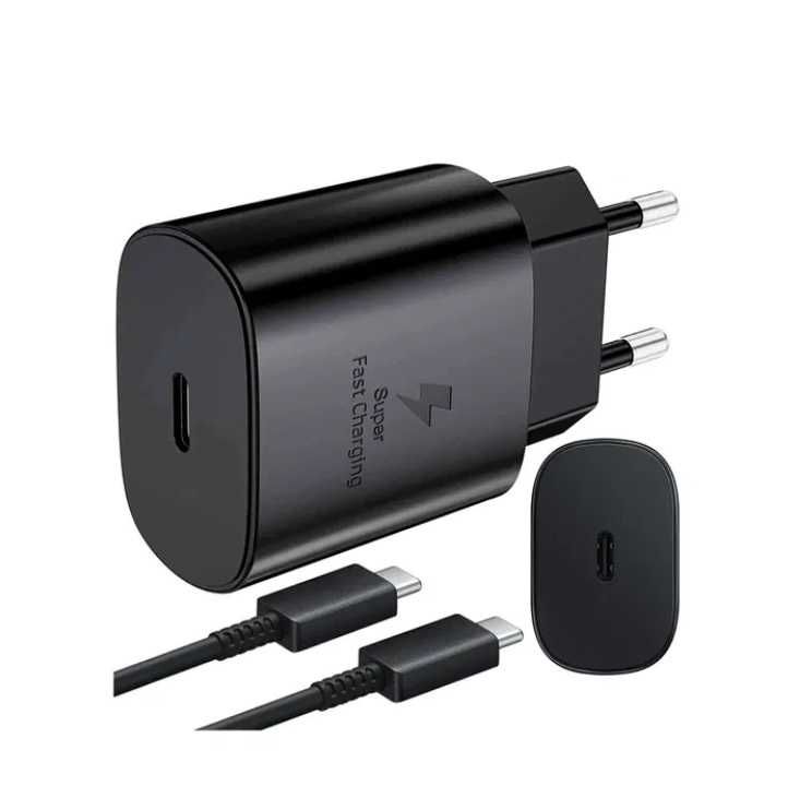 Ładowarka Sieciowa Super Fast 3.0 PD USB-C 25W 3A z kablem 1m 2xUSB-C