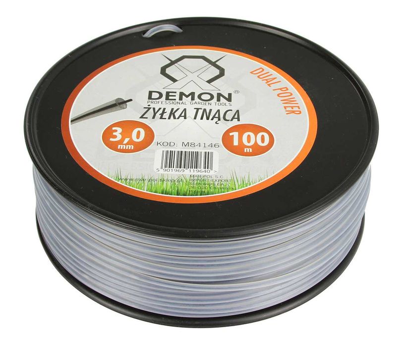 Żyłka 3,0 100m zbrojona okrągła mocna do kos podkaszarek na szpuli