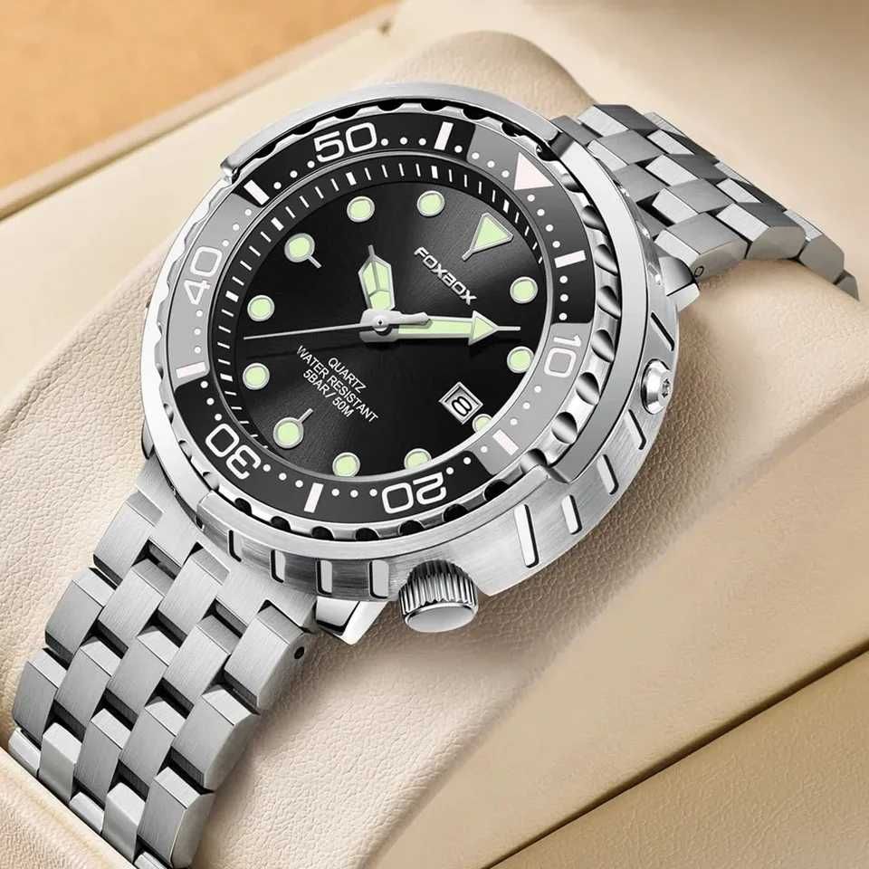 Zegarek Foxbox tuńczyk sportowy bransoleta luma wodoodporny WR50 BOX