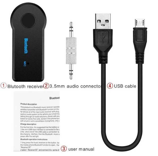 Recetor Bluetooth 5.0 2 em 1