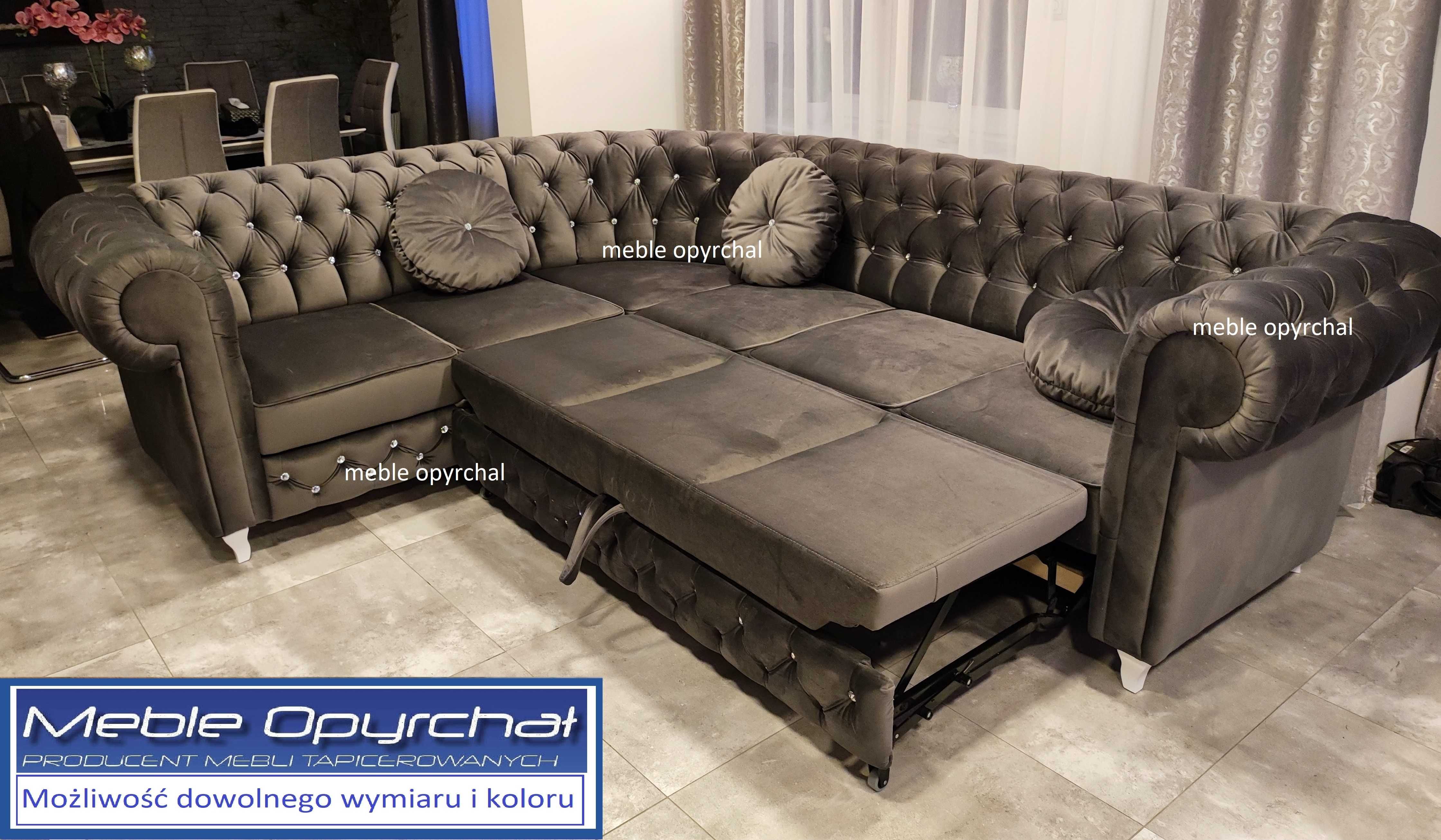 PRODUCENT Naroznik chesterfield glamour kryształki NR.419