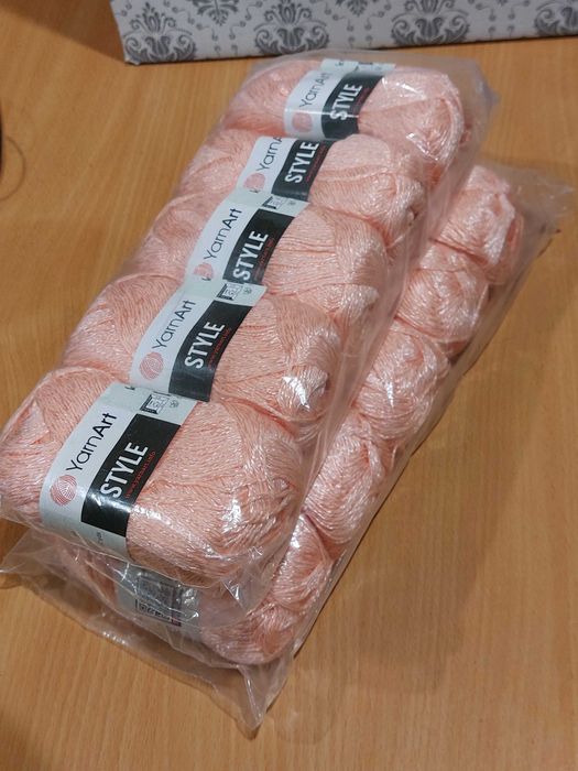 włóczka Yarnart Style 658 - jasny łososiowy 10 motków! REZERWACJA