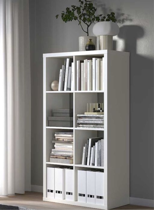 Стеллаж комод Икеа kallax белый на 8 ячеек