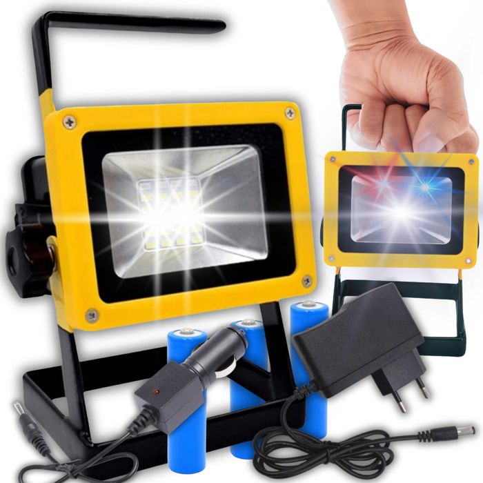 HALOGEN Przenośny LAMPA Robocza LED SMD Akumulator 100W Naświetlacz
