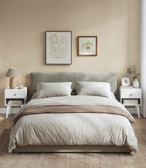 Szafka nocna stolik pomocniczy boczny biała szuflada