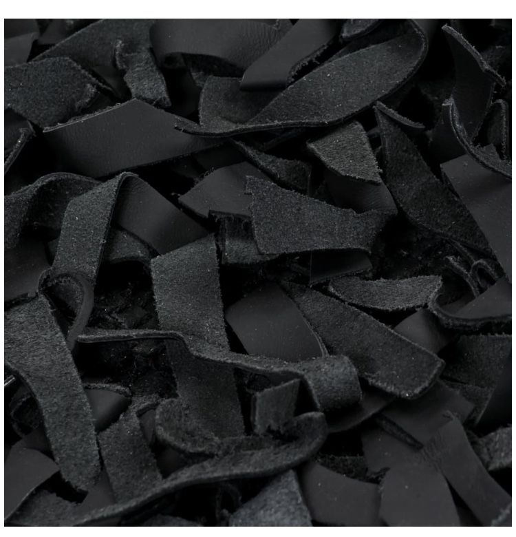 Tapete Shaggy couro genuino 160x230 (em preto ou castanho)