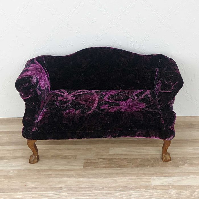 Miniaturowe meble mebelki do domku dla lalek w skali 1:6 sofa kanapa