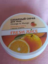 Сахарный скраб для тела fresh juice апельсин и манго с маслом амаранта