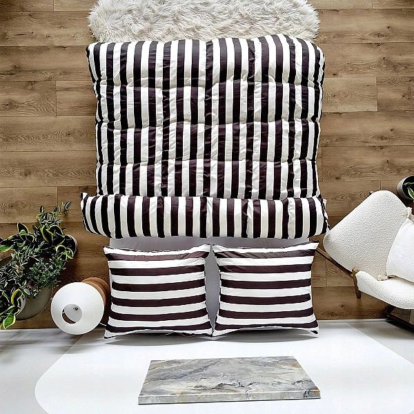 Pościel 140x200 MIKROFIBRA poszewka 70x80 KOMPLET Eusebia Home W PASY