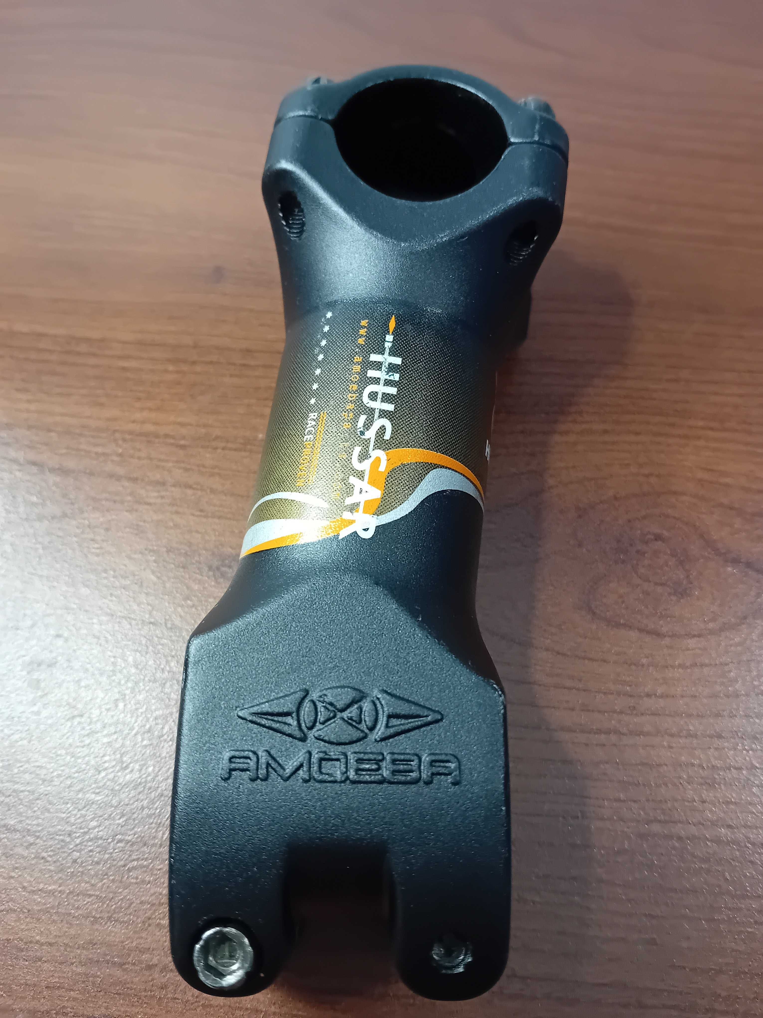 Mostek,wspornik kierownicy AMOEBA HUSSAR  95mm,czarny mat/piękny front
