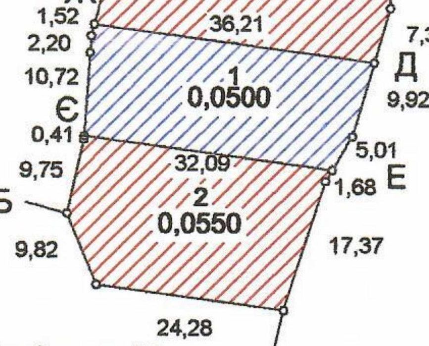 Участок 10,5 соток,Кароліно - Бугаз.В  центрі ,села правильной форми.
