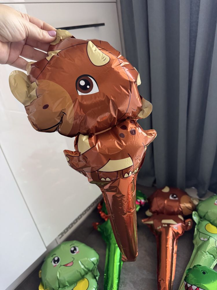 8x balon na hel 3D duży dinozaur maczuga urodziny baloniki dinusie rex