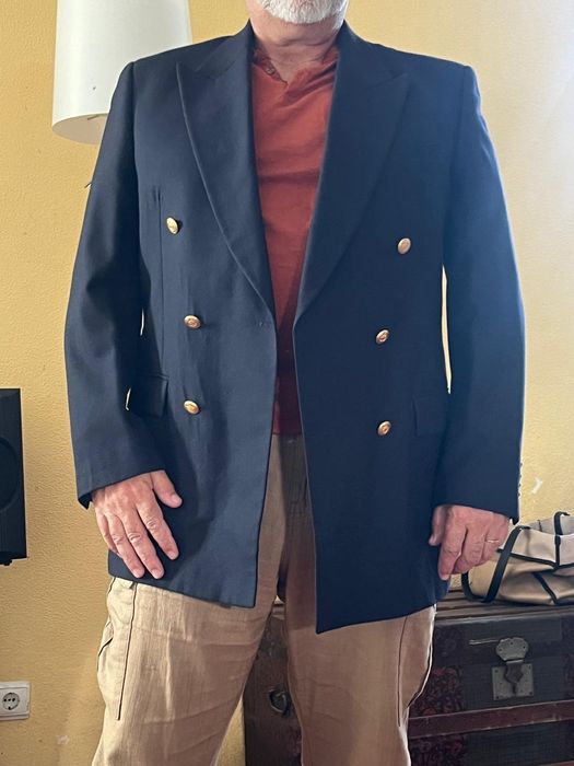 Casaco assertoado de Homem, azul escuro, vintage