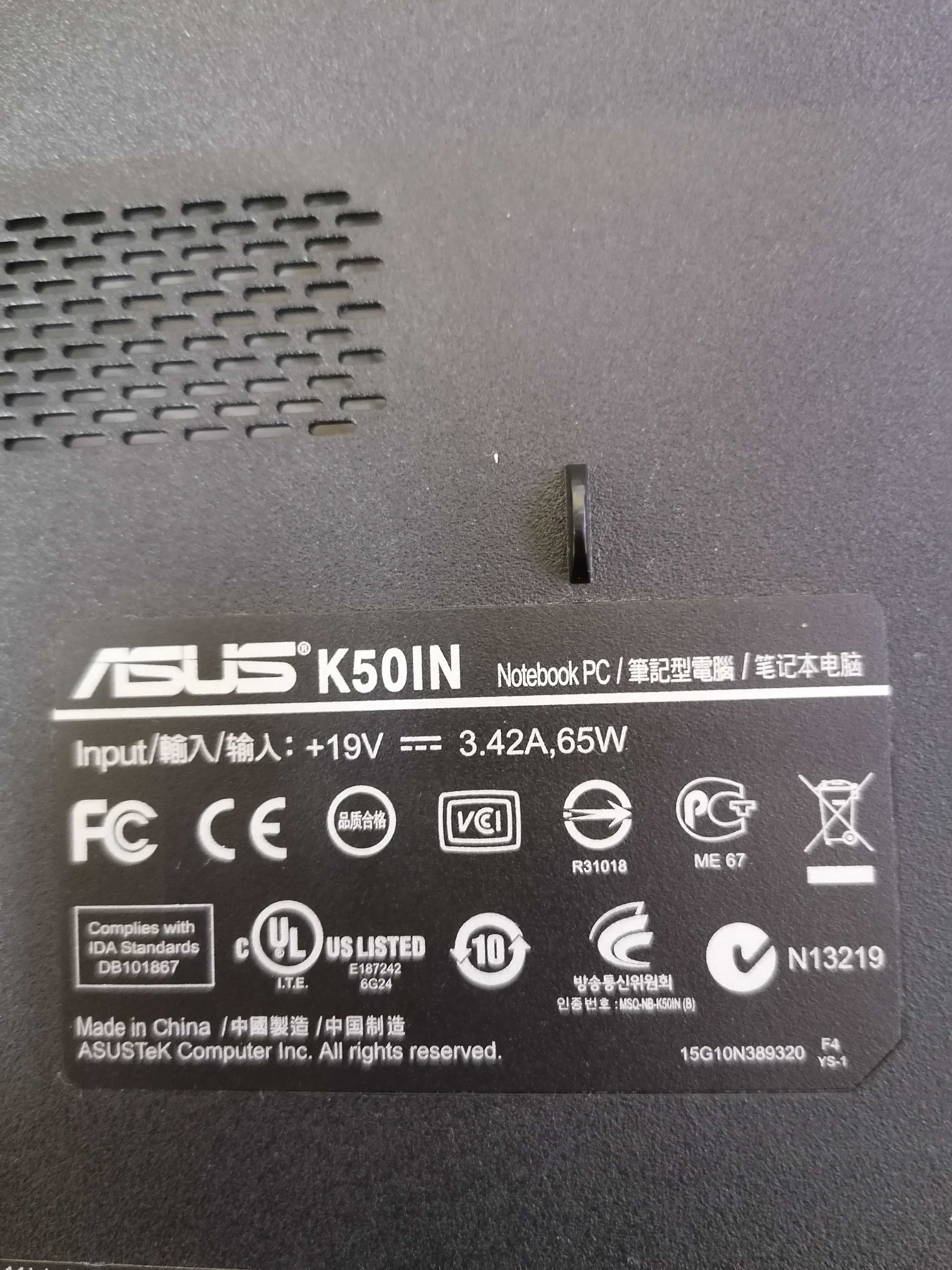 ASUS K50IN - Peças