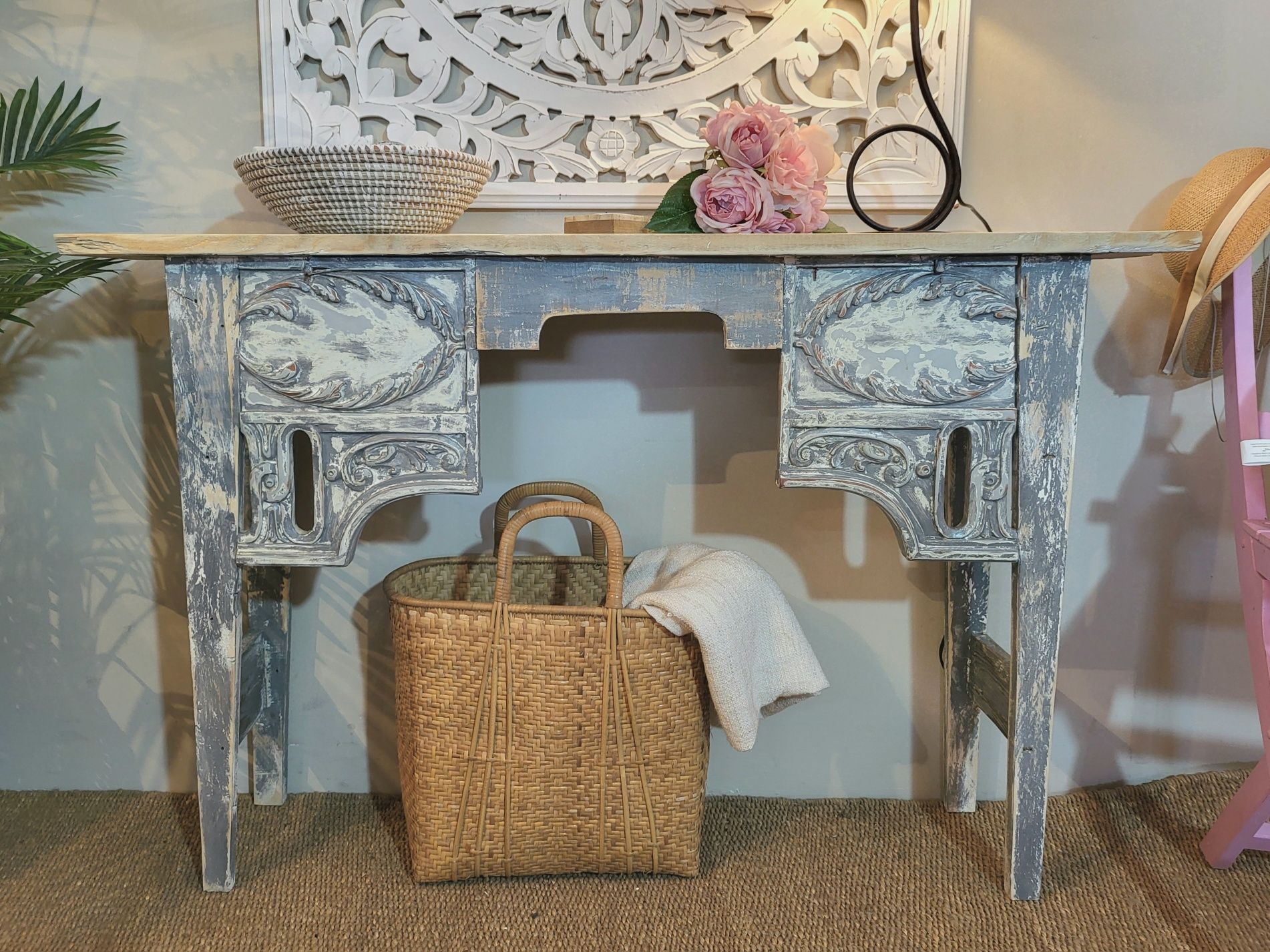 aparador, mesa, consola, cabeceira, oriental, decoracao, rustico