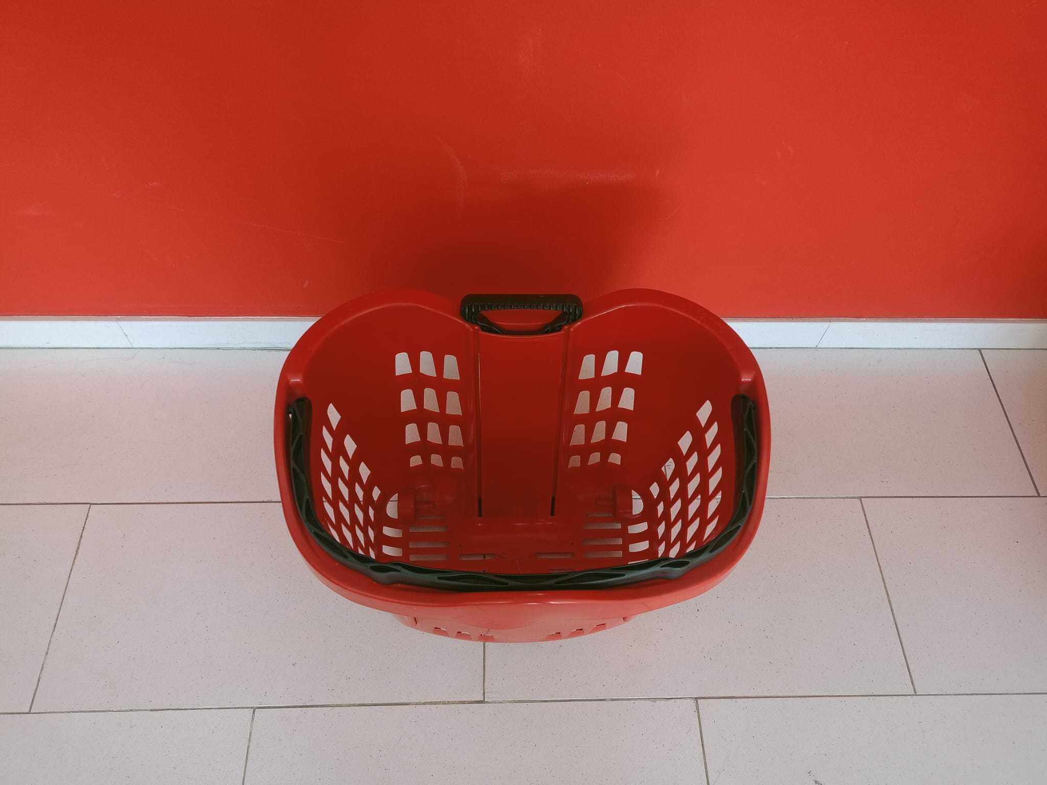 CESTO DE COMRAS COM DUAS RODAS