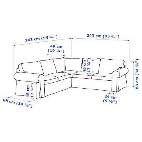 Narożnik sofa narożna IKEA Ektorp 4-osobowa