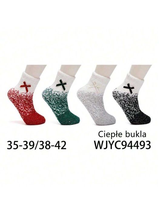 4 pairs of women's Christmas stockings.Damskich pończoch świątecznych.