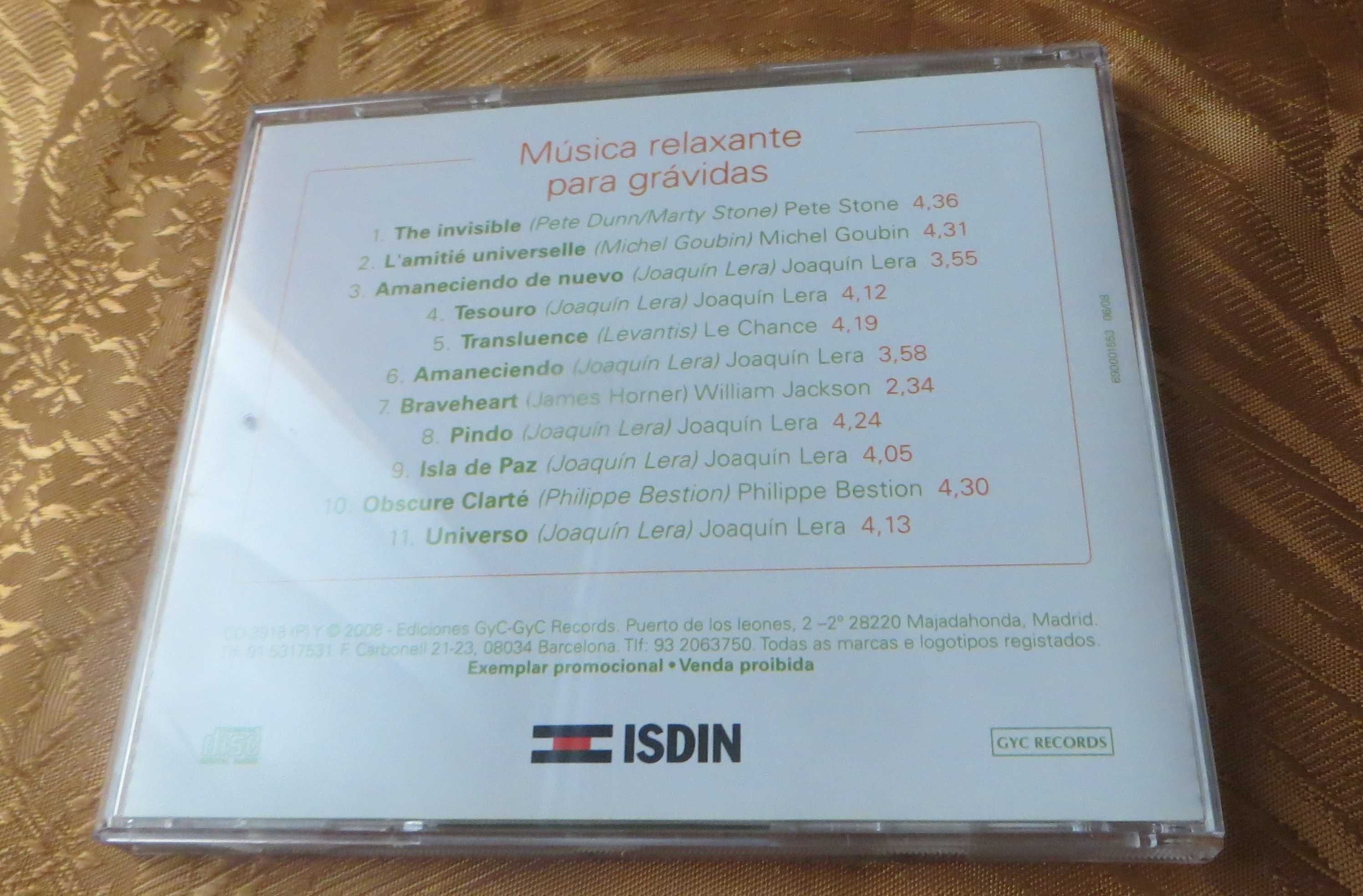 CD "Músicas de Embalar" Monbébé da Movieplay - 12 músicas