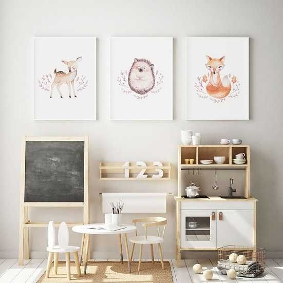 Plakat "Mały jeżyk" do pokoju dziecka! Cudne, naturalne kolory! A4