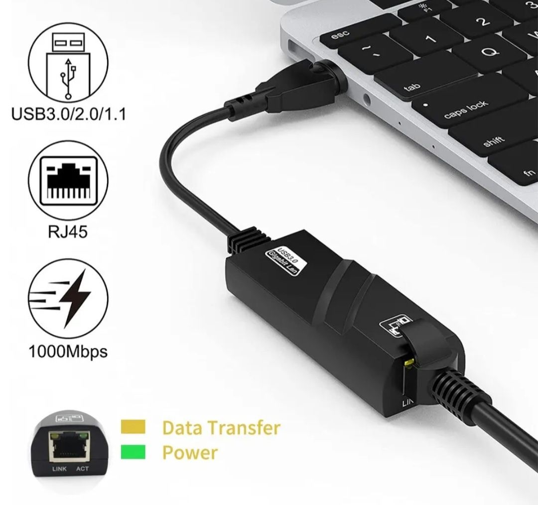 (НОВЫЙ] Гигабитная сетевая карта FENVY LAN USB 3.0 RJ45 adapter
