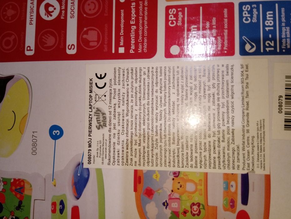Zabawka edukacyjna Laptop Junior Winfun Smily Play.