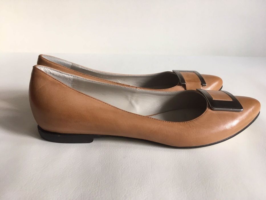 GINO ROSSI buty skórzane nowe 36 eleganckie ponadczasowe baleriny