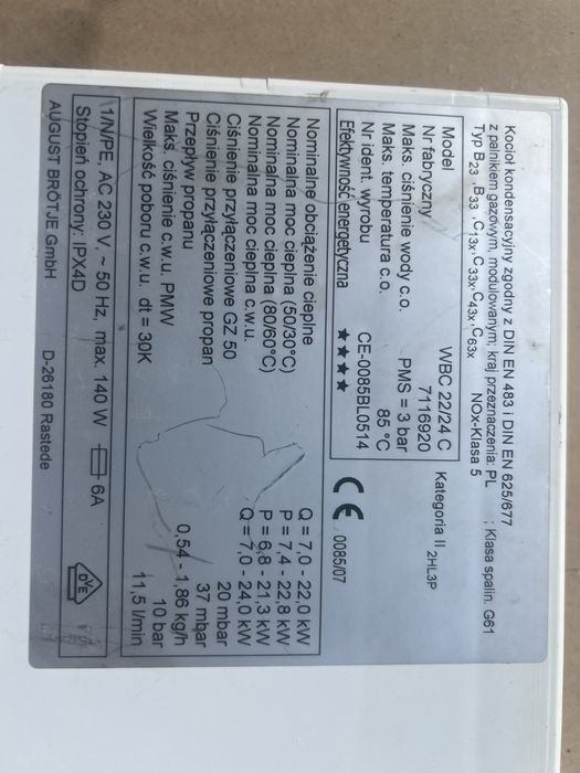 Brotje WBC 22/24 C płyta główna