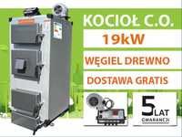 Piec Zasypowy 19kW Producent Kotły Dostawa Gratis Drewno Węgiel Kocioł