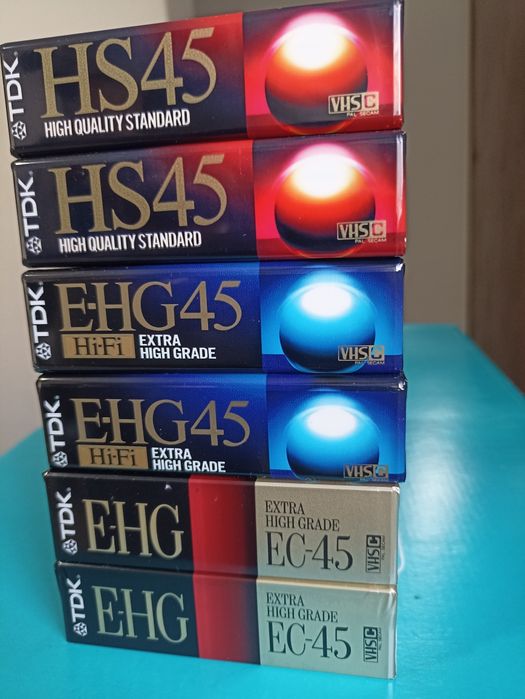Cassetes câmaras video VHS-c 8mm